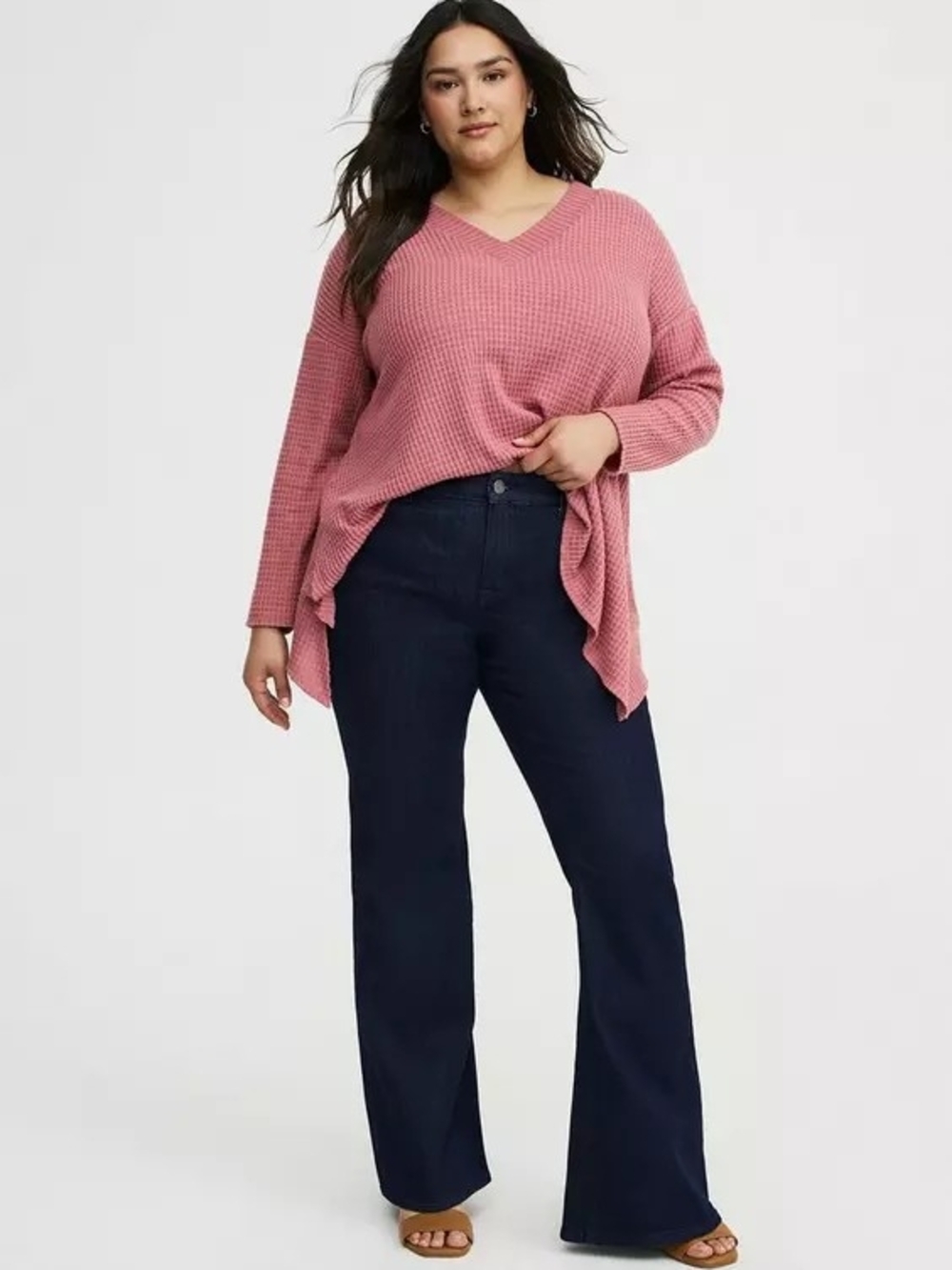 Torrid NWOT Super Flare Jeans Dark Wash Size 22 Short Medium Stretch